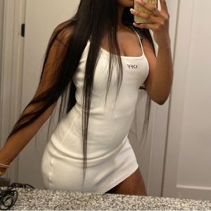 OFF-WHITE stamp Basic Rib dress